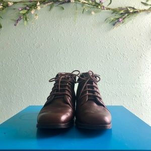 Vintage Brown Faux leather Booties